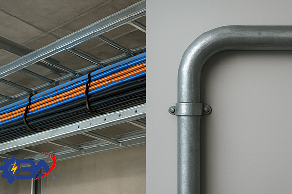 مقایسه سینی کابل و لوله فولادی برق