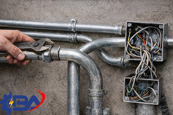 اشتباهات اجرای لوله فولادی برق